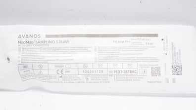 Avanos PEXT-3STBNC NeoMed Sampling Straw w/ENFit Connector 3inch x 0.4mL(Appx.)